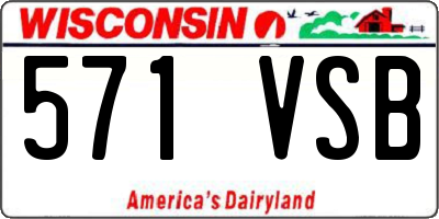 WI license plate 571VSB