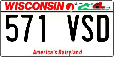 WI license plate 571VSD