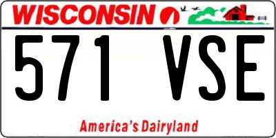 WI license plate 571VSE
