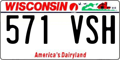 WI license plate 571VSH