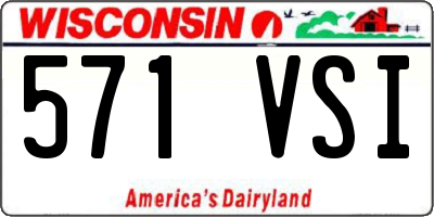 WI license plate 571VSI