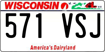 WI license plate 571VSJ