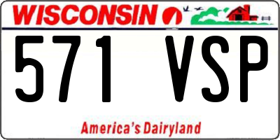 WI license plate 571VSP