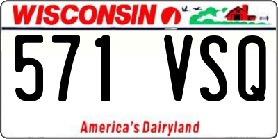WI license plate 571VSQ