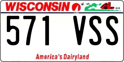 WI license plate 571VSS