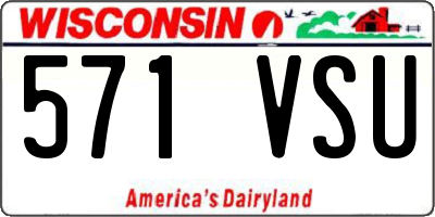 WI license plate 571VSU