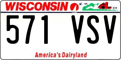 WI license plate 571VSV