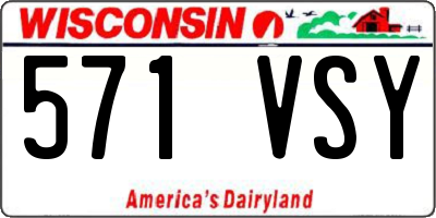 WI license plate 571VSY