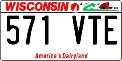 WI license plate 571VTE