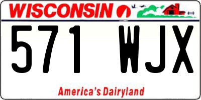WI license plate 571WJX
