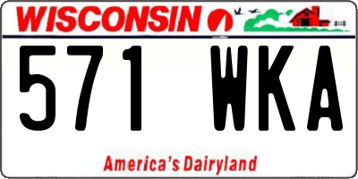 WI license plate 571WKA