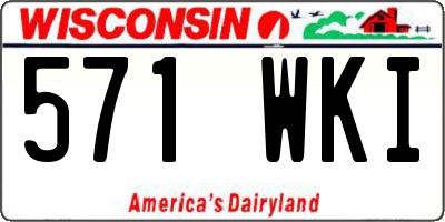 WI license plate 571WKI