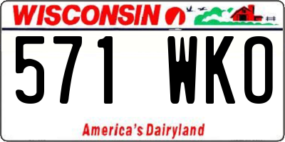 WI license plate 571WKO