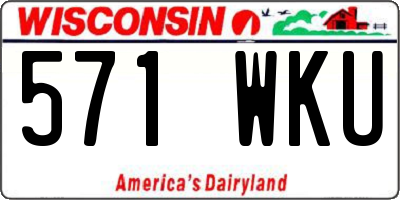 WI license plate 571WKU