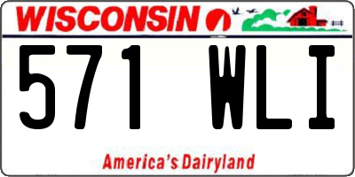 WI license plate 571WLI