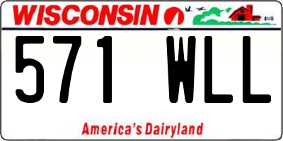 WI license plate 571WLL