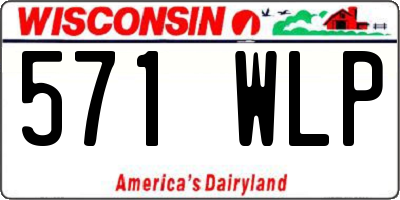 WI license plate 571WLP