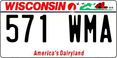 WI license plate 571WMA