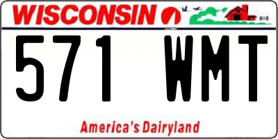 WI license plate 571WMT