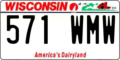 WI license plate 571WMW
