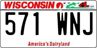 WI license plate 571WNJ