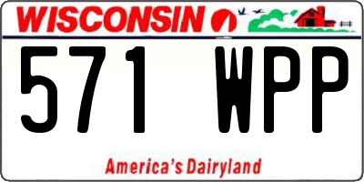 WI license plate 571WPP