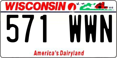 WI license plate 571WWN