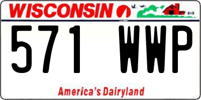WI license plate 571WWP