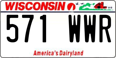WI license plate 571WWR