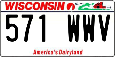 WI license plate 571WWV