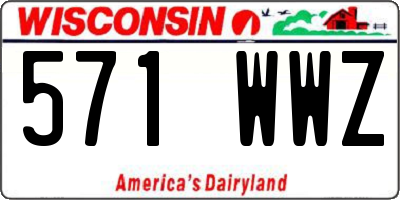 WI license plate 571WWZ