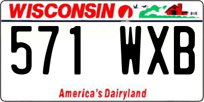 WI license plate 571WXB