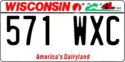 WI license plate 571WXC