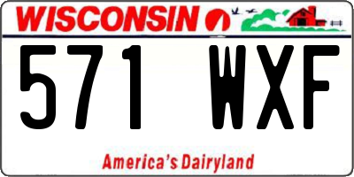 WI license plate 571WXF