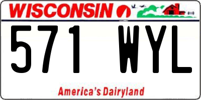 WI license plate 571WYL