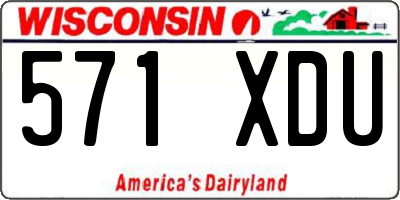 WI license plate 571XDU