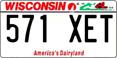 WI license plate 571XET