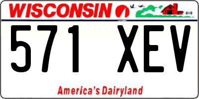 WI license plate 571XEV