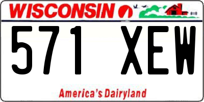 WI license plate 571XEW
