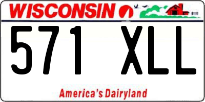 WI license plate 571XLL