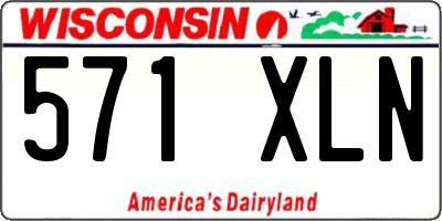 WI license plate 571XLN