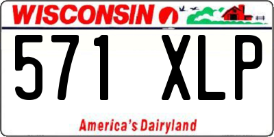 WI license plate 571XLP