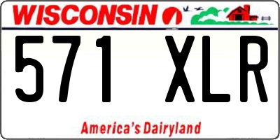 WI license plate 571XLR