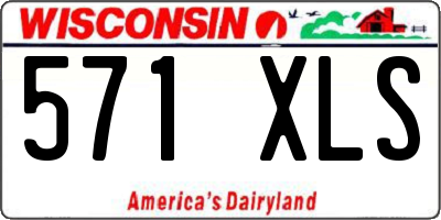 WI license plate 571XLS