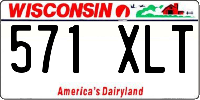 WI license plate 571XLT