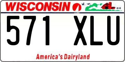 WI license plate 571XLU