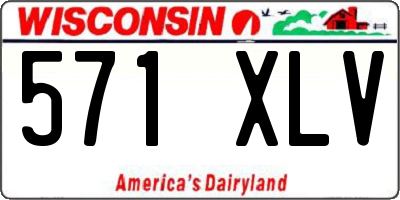 WI license plate 571XLV