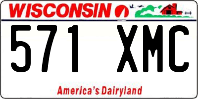 WI license plate 571XMC