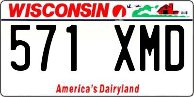 WI license plate 571XMD