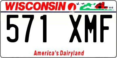 WI license plate 571XMF
